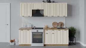 Кухонный гарнитур «Лина» длиной 240 см Дуб крафт золотой/Крем в Тюмени - mebel-tymen.ru | фото