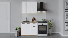 Кухонный гарнитур «Лорас» длиной 100 см Дуб крафт золотой/Холст белый в Тюмени - mebel-tymen.ru | фото