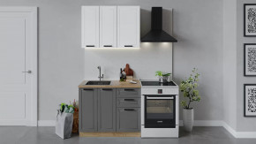 Кухонный гарнитур «Лорас» длиной 100 см Дуб крафт золотой/Холст белый/Холст вулкан в Тюмени - mebel-tymen.ru | фото