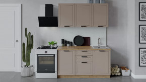 Кухонный гарнитур «Лорас» длиной 150 см Дуб крафт золотой/Холст латте в Тюмени - mebel-tymen.ru | фото