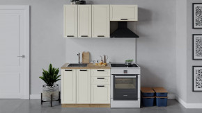 Кухонный гарнитур «Лорас» длиной 160 см Дуб крафт золотой/Холст брюле в Тюмени - mebel-tymen.ru | фото