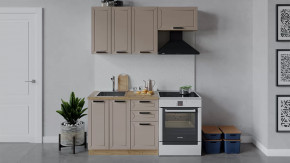 Кухонный гарнитур «Лорас» длиной 160 см Дуб крафт золотой/Холст латте в Тюмени - mebel-tymen.ru | фото