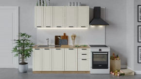 Кухонный гарнитур «Лорас» длиной 180 см Дуб крафт золотой/Холст брюле в Тюмени - mebel-tymen.ru | фото