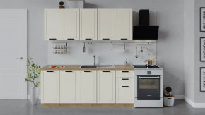 Кухонный гарнитур «Лорас» длиной 200 см Дуб крафт золотой/Холст брюле в Тюмени - mebel-tymen.ru | фото