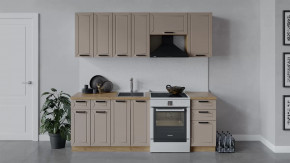 Кухонный гарнитур «Лорас» длиной 220 см Дуб крафт золотой/Холст латте в Тюмени - mebel-tymen.ru | фото