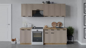 Кухонный гарнитур «Лорас» длиной 240 см Дуб крафт золотой/Холст латте в Тюмени - mebel-tymen.ru | фото