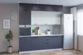 Кухонный гарнитур Лорд Графит матовый/Белый матовый в Тюмени - mebel-tymen.ru | фото