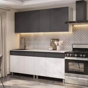 Кухонный гарнитур София 2 м Белый/Бланж/Графит матовый/Антарес в Тюмени - mebel-tymen.ru | фото