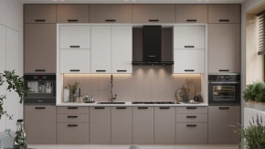 Кухонный гарнитур «Тиана» №20 Белый, Белый супермат, Мокко супермат в Тюмени - mebel-tymen.ru | фото