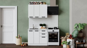 Кухонный гарнитур «Тиана» длиной 100 см Белый, Белый супермат в Тюмени - mebel-tymen.ru | фото