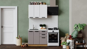 Кухонный гарнитур «Тиана» длиной 100 см Дуб Крафт золотой, Белый супермат, Мокко супермат в Тюмени - mebel-tymen.ru | фото