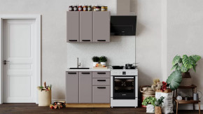 Кухонный гарнитур «Тиана» длиной 100 см Дуб Крафт золотой, Мокко супермат в Тюмени - mebel-tymen.ru | фото