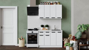 Кухонный гарнитур «Тиана» длиной 120 см Белый, Белый супермат в Тюмени - mebel-tymen.ru | фото