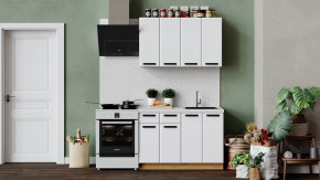 Кухонный гарнитур «Тиана» длиной 120 см Дуб Крафт золотой, Белый супермат в Тюмени - mebel-tymen.ru | фото