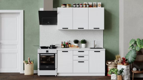 Кухонный гарнитур «Тиана» длиной 150 см Белый, Белый супермат в Тюмени - mebel-tymen.ru | фото