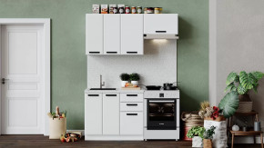 Кухонный гарнитур «Тиана» длиной 160 см Белый, Белый супермат в Тюмени - mebel-tymen.ru | фото