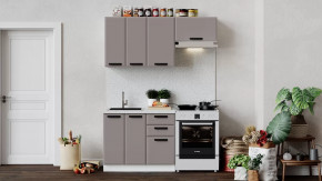 Кухонный гарнитур «Тиана» длиной 160 см Белый, Мокко супермат в Тюмени - mebel-tymen.ru | фото