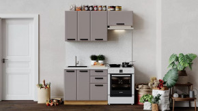 Кухонный гарнитур «Тиана» длиной 160 см Дуб Крафт золотой, Мокко супермат в Тюмени - mebel-tymen.ru | фото