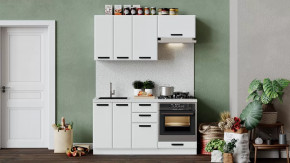 Кухонный гарнитур «Тиана» длиной 160 см со шкафом НБ Белый, Белый супермат в Тюмени - mebel-tymen.ru | фото