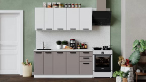 Кухонный гарнитур «Тиана» длиной 180 см Белый, Белый супермат, Мокко супермат в Тюмени - mebel-tymen.ru | фото