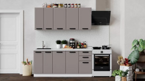 Кухонный гарнитур «Тиана» длиной 180 см Белый, Мокко супермат в Тюмени - mebel-tymen.ru | фото