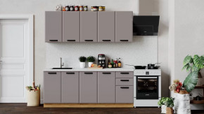 Кухонный гарнитур «Тиана» длиной 200 см Дуб Крафт золотой, Мокко супермат в Тюмени - mebel-tymen.ru | фото