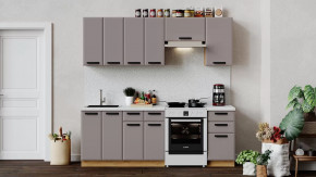 Кухонный гарнитур «Тиана» длиной 220 см Дуб Крафт золотой, Мокко супермат в Тюмени - mebel-tymen.ru | фото