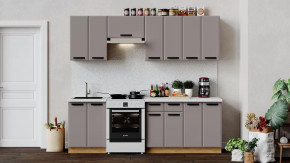 Кухонный гарнитур «Тиана» длиной 240 см Дуб Крафт золотой, Мокко супермат в Тюмени - mebel-tymen.ru | фото