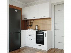 Кухонный гарнитур угловой Белый Глянец-1000х1800 МДФ столешница 38 мм в Тюмени - mebel-tymen.ru | фото