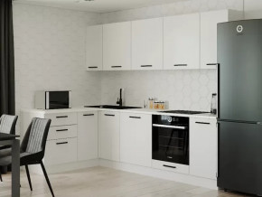 Кухонный гарнитур угловой Белый Глянец-2600х1600 МДФ столешница 38 мм в Тюмени - mebel-tymen.ru | фото