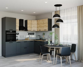 Кухонный гарнитур угловой Дели 2400x1600 столешница 38 мм в Тюмени - mebel-tymen.ru | фото