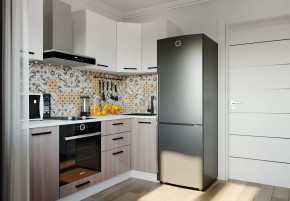 Кухонный гарнитур угловой Демо 2200х1000 столешница 26 мм в Тюмени - mebel-tymen.ru | фото