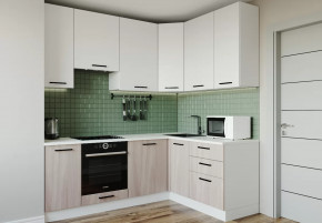 Кухонный гарнитур угловой Демо 2200х1600 столешница 26 мм в Тюмени - mebel-tymen.ru | фото