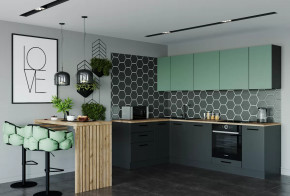 Кухонный гарнитур угловой Изумруд 2600х1600 столешница 26 мм в Тюмени - mebel-tymen.ru | фото