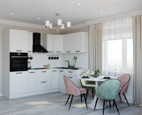 Кухонный гарнитур угловой Жемчуг 2400x1600 столешница 38 мм в Тюмени - mebel-tymen.ru | фото