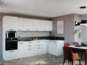 Кухонный гарнитур угловой Жемчуг 3200x1400 столешница 26 мм в Тюмени - mebel-tymen.ru | фото