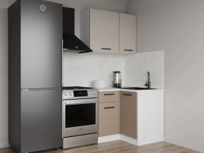 Кухонный гарнитур угловой Каппучино-1000х1000 МДФ столешница 38 мм в Тюмени - mebel-tymen.ru | фото