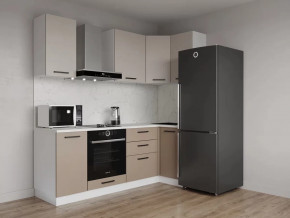 Кухонный гарнитур угловой Каппучино-2200х1000 МДФ столешница 26 мм в Тюмени - mebel-tymen.ru | фото