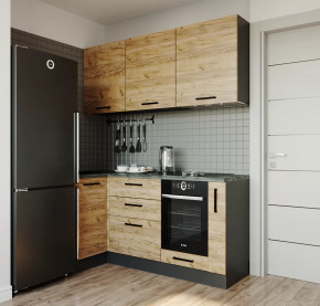 Кухонный гарнитур угловой Крафт 1800х1000 столешница 26 мм в Тюмени - mebel-tymen.ru | фото