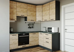 Кухонный гарнитур угловой Крафт 2200х1600 столешница 26 мм в Тюмени - mebel-tymen.ru | фото