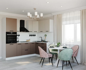 Кухонный гарнитур угловой Латте 2400x1600 столешница 38 мм в Тюмени - mebel-tymen.ru | фото