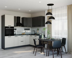 Кухонный гарнитур угловой Лофт 2400x1600 столешница 38 мм в Тюмени - mebel-tymen.ru | фото