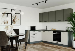 Кухонный гарнитур угловой Лофт 2600х1600 столешница 38 мм в Тюмени - mebel-tymen.ru | фото