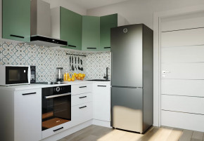 Кухонный гарнитур угловой Муссон 2200х1000 столешница 26 мм в Тюмени - mebel-tymen.ru | фото