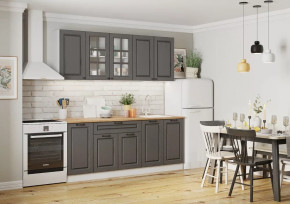 Кухонный гарнитур Вегас Африканское Лапачо графит 2000 мм в Тюмени - mebel-tymen.ru | фото