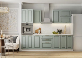 Кухонный гарнитур Вегас Грин Грей Софт 2600 мм в Тюмени - mebel-tymen.ru | фото