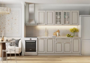 Кухонный гарнитур Вегас Кварц Грей Софт 2000 мм в Тюмени - mebel-tymen.ru | фото