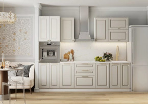 Кухонный гарнитур Вегас Кварц Грей Софт 2600 мм в Тюмени - mebel-tymen.ru | фото