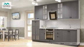 Кухонный гарнитур «Верона» 2,8 м Графит софт/Туя св/Т=38 Витажное дерево в Тюмени - mebel-tymen.ru | фото