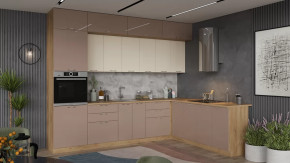 Кухонный гарнитур «Весна» №3 Дуб Крафт золотой, Ваниль глянец, Кофе с молоком в Тюмени - mebel-tymen.ru | фото